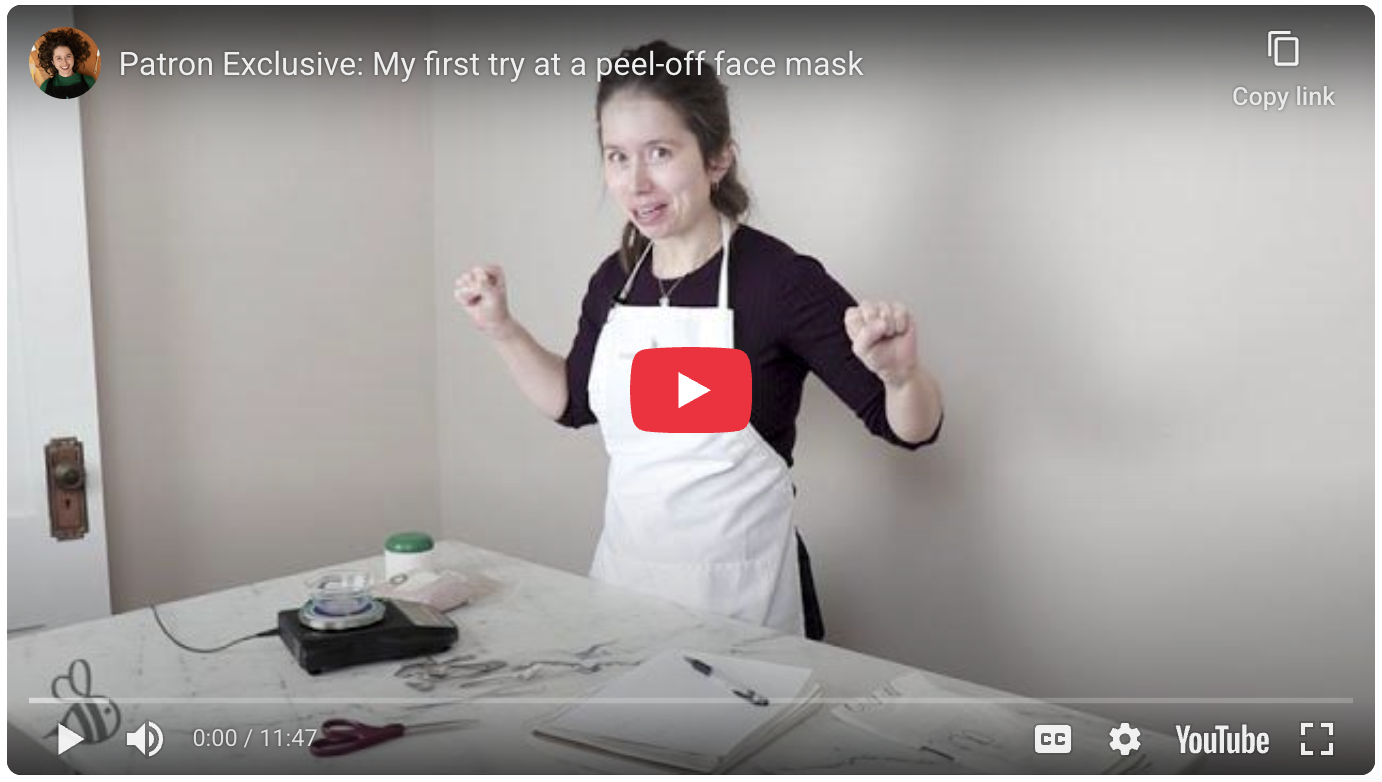 My first try at a peel-off face mask